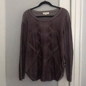 Vince Camuto sweater burgundy & grey